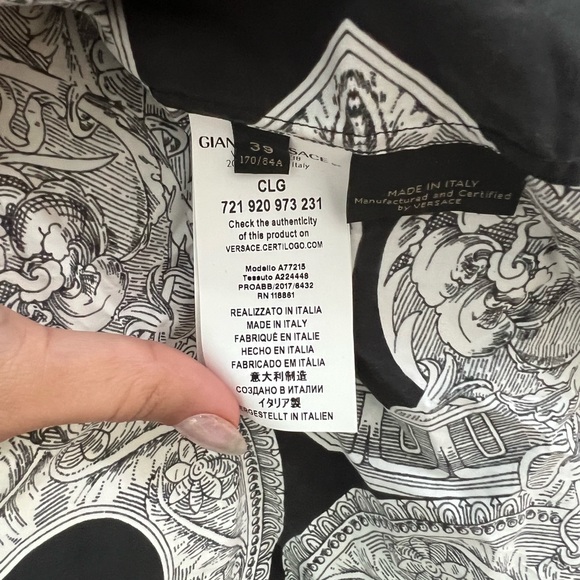 Versace print button down - Picture 3 of 3